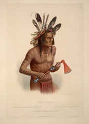 Mato-Tope adorned with the insignia of his warlike deeds